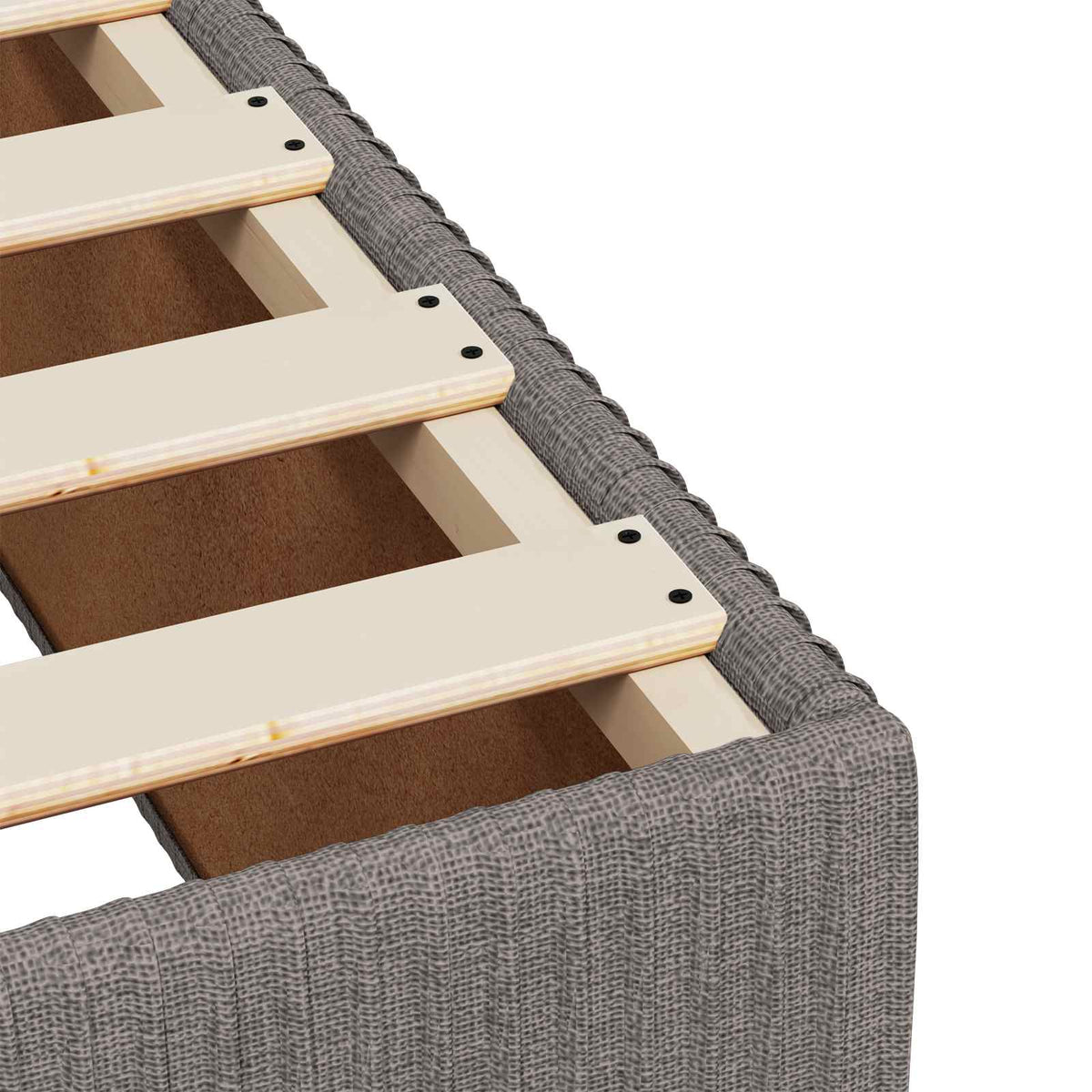 Postel Boxspring S Matrací S Čelo Taupe 140 X 190 Cm Textil