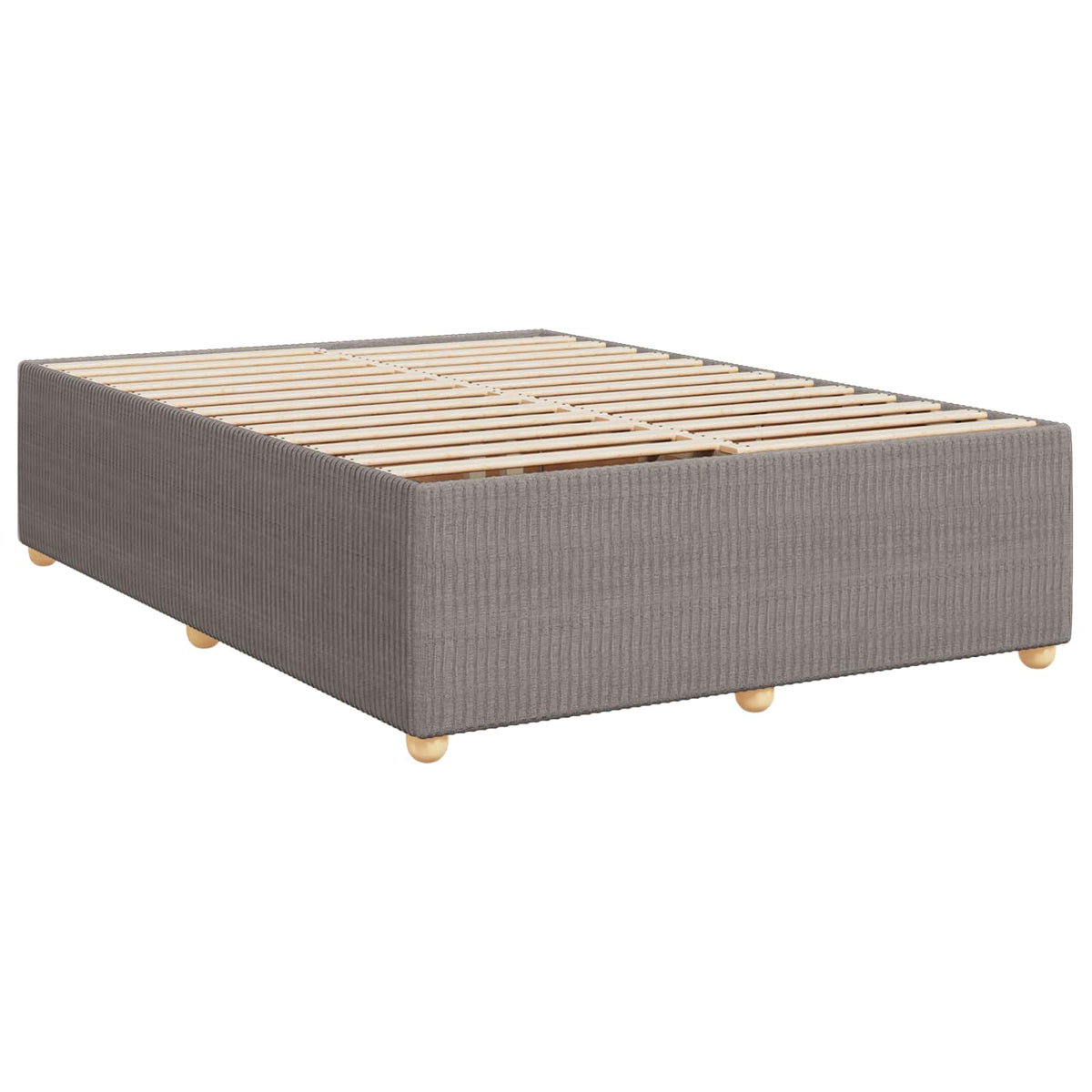 Postel Boxspring S Matrací S Čelo Taupe 140 X 190 Cm Textil