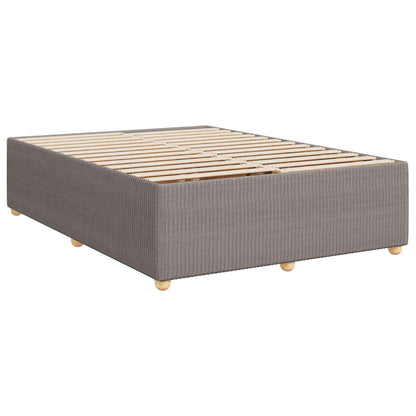Postel Boxspring S Matrací S Čelo Taupe 140 X 190 Cm Textil