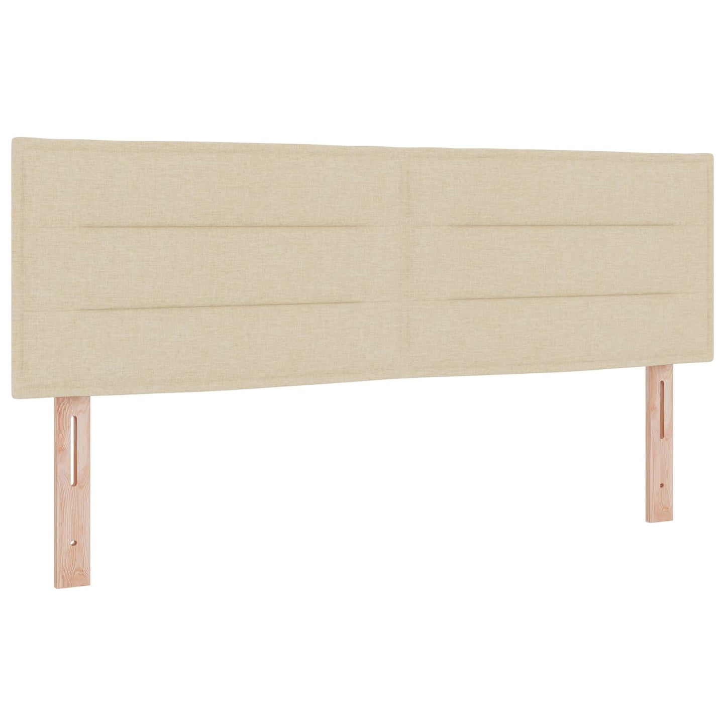 Postel Boxspring S Matrací S Čelo Krémová 140 X 190 Cm Textil