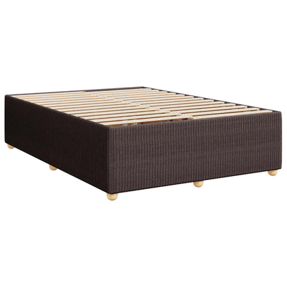 Postel Boxspring S Matrací Tmavě Hnědá 140 X 190 Cm Textil