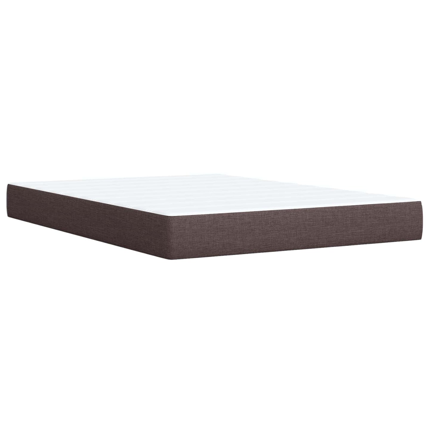 Postel Boxspring S Matrací Tmavě Hnědá 140 X 190 Cm Textil