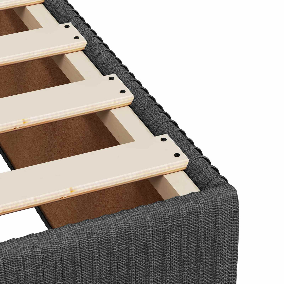 Postel Boxspring S Matrací Tmavě Šedá 140 X 200 Cm Textil