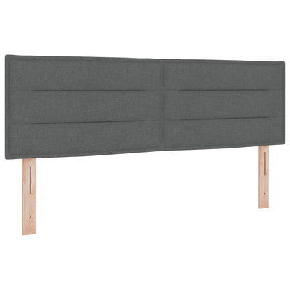Postel Boxspring S Matrací Tmavě Šedá 140 X 200 Cm Textil