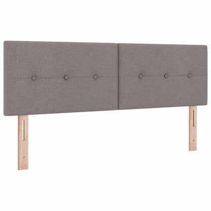Postel Boxspring S Matrací S Čelo Taupe 140 X 200 Cm Textil