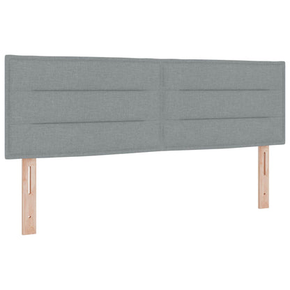 Postel Boxspring S Matrací Světle Šedá 160 X 200 Cm Textil