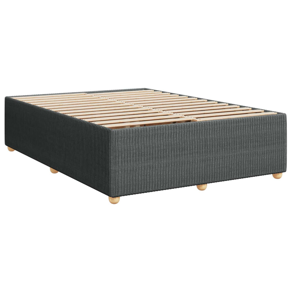 Postel Boxspring S Matrací Tmavě Šedá 160 X 200 Cm Textil