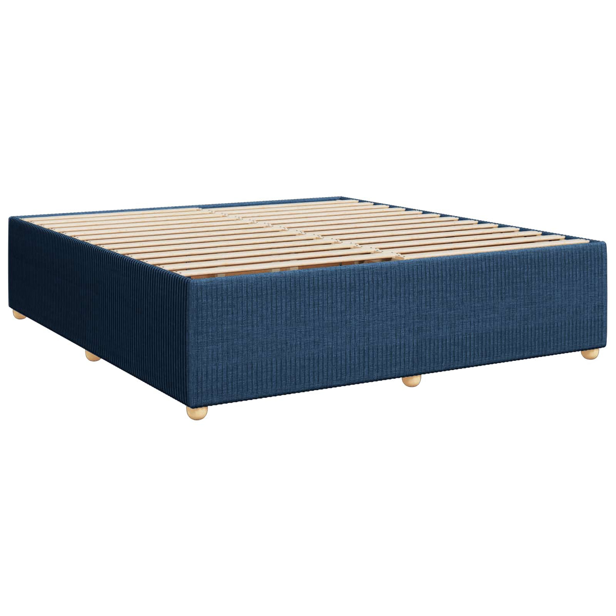 Postel Boxspring S Matrací S Čelo Modrá 180 X 200 Cm Textil