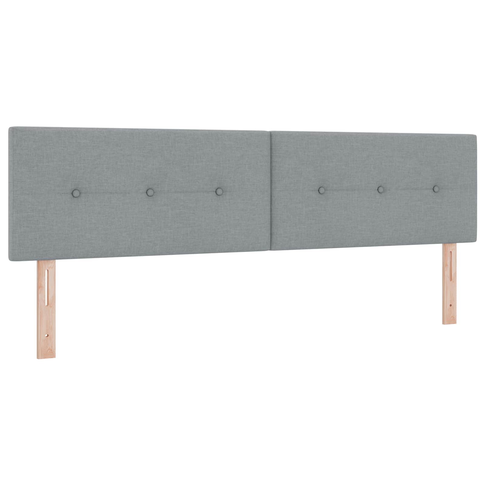 Postel Boxspring S Matrací Světle Šedá 180 X 200 Cm Textil