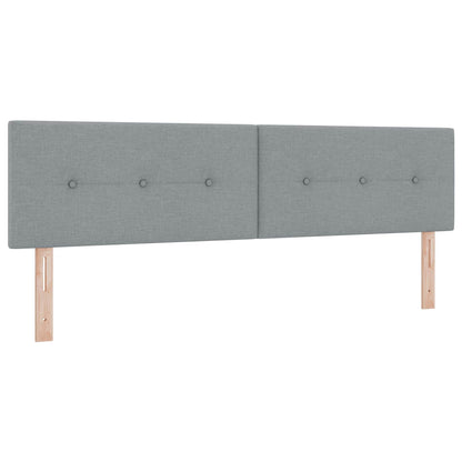 Postel Boxspring S Matrací Světle Šedá 180 X 200 Cm Textil