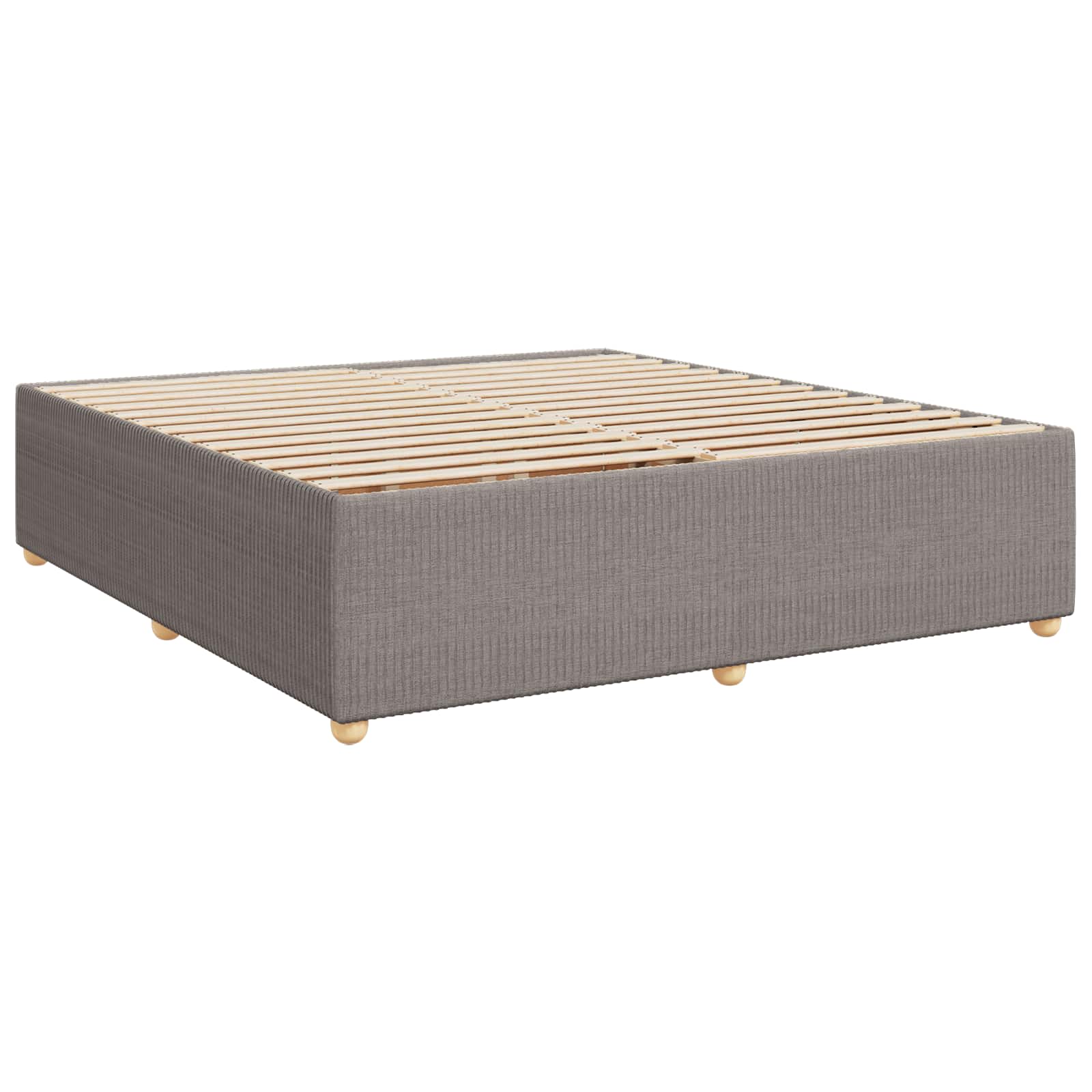 Postel Boxspring S Matrací S Čelo Taupe 180 X 200 Cm Textil