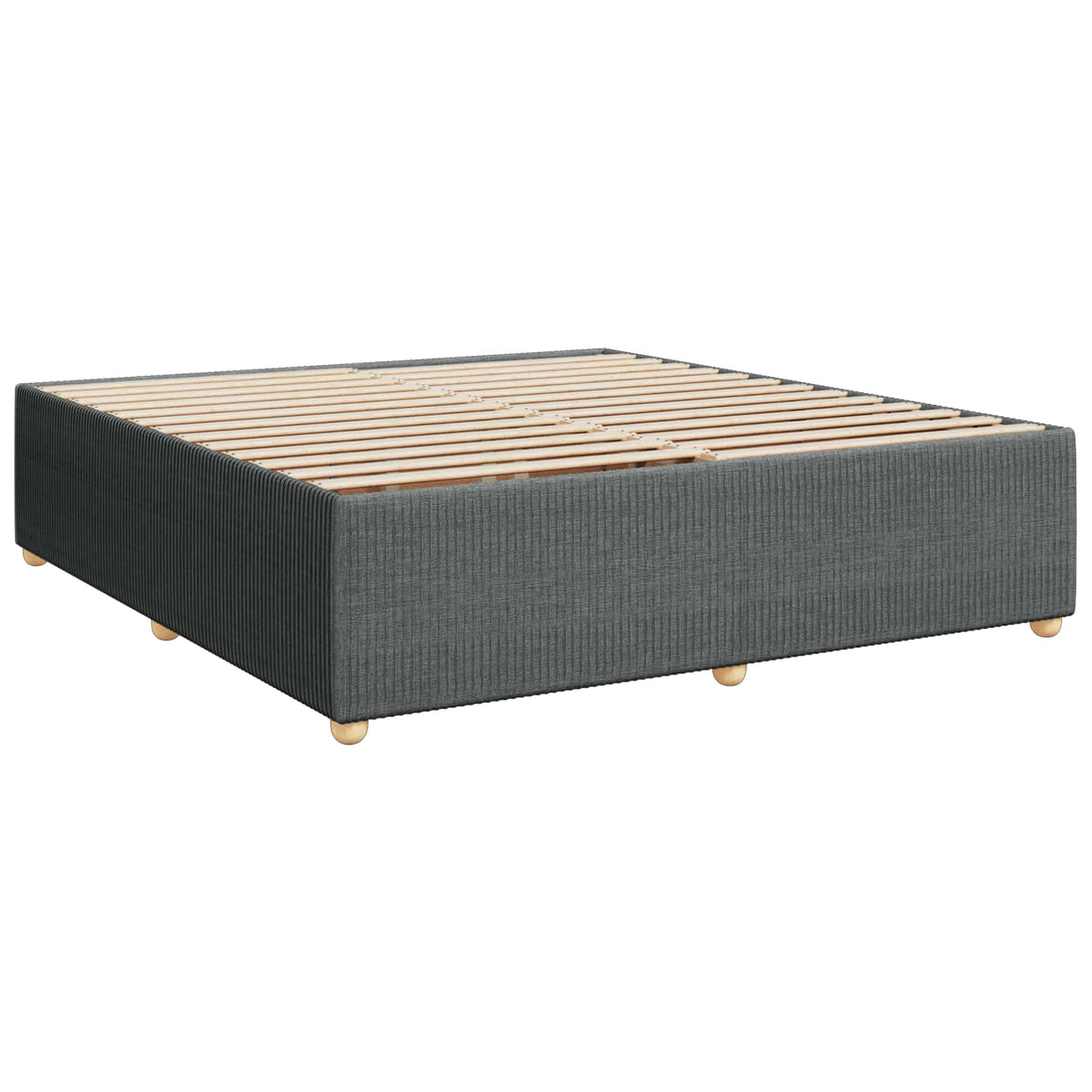 Postel Boxspring S Matrací Tmavě Šedá 200 X 200 Cm Textil