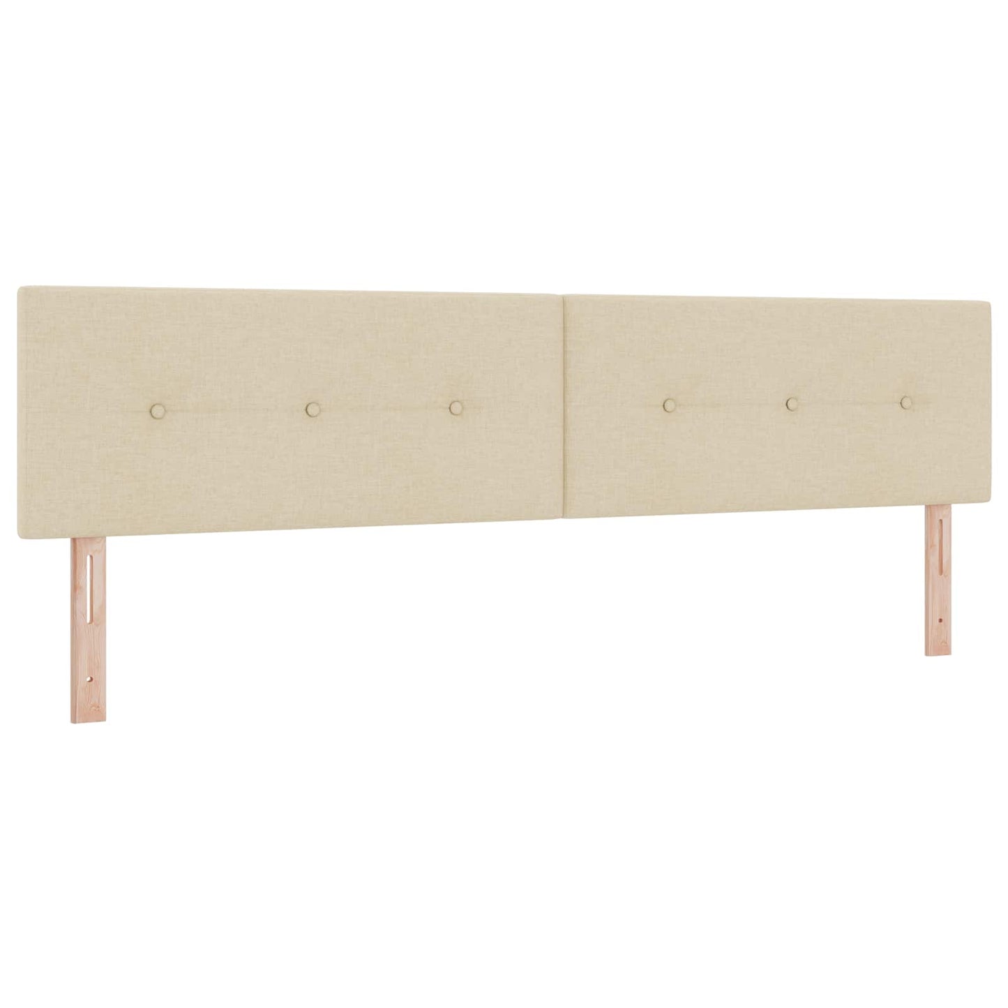 Postel Boxspring S Matrací S Čelo Krémová 200 X 200 Cm Textil