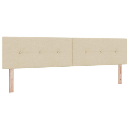 Postel Boxspring S Matrací S Čelo Krémová 200 X 200 Cm Textil