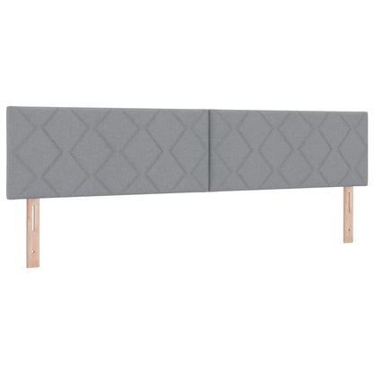 Postel Boxspring S Matrací Světle Šedá 200 X 200 Cm Textil