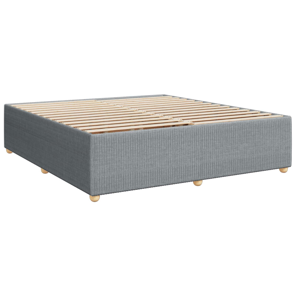 Postel Boxspring S Matrací Světle Šedá 200 X 200 Cm Textil
