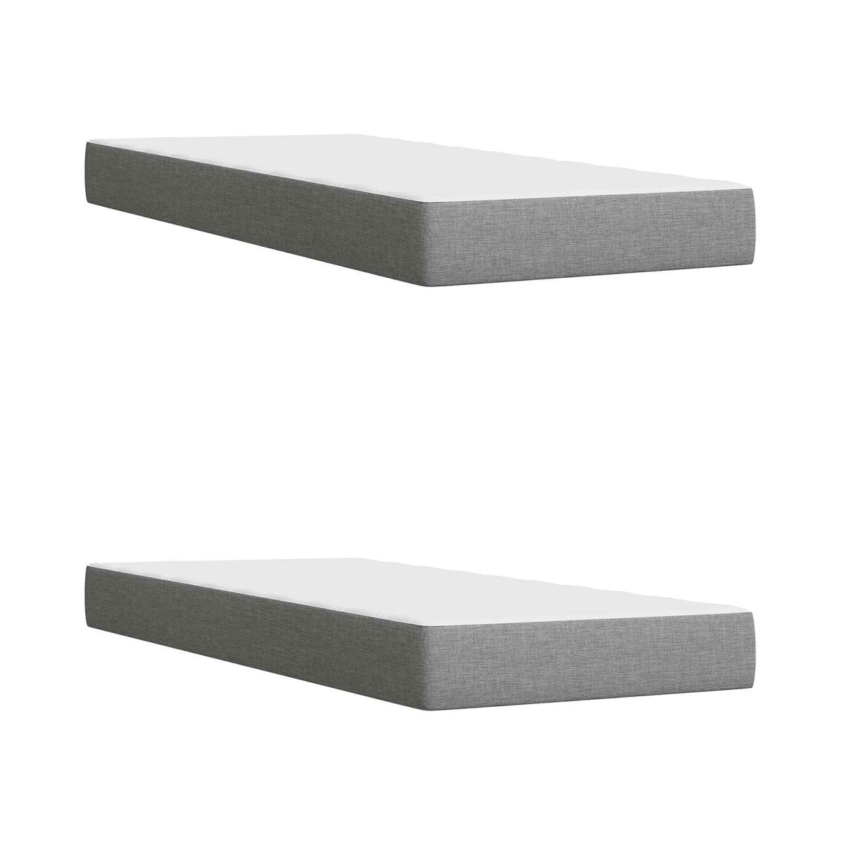 Postel Boxspring S Matrací Světle Šedá 200 X 200 Cm Textil