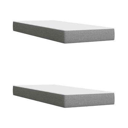 Postel Boxspring S Matrací Světle Šedá 200 X 200 Cm Textil