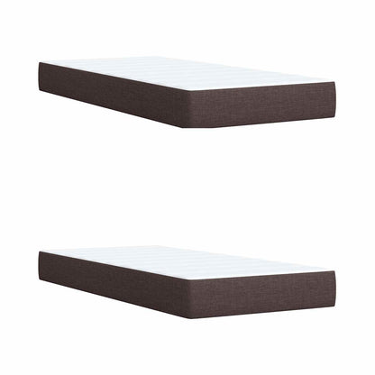 Postel Boxspring S Matrací Tmavě Hnědá 200 X 200 Cm Textil