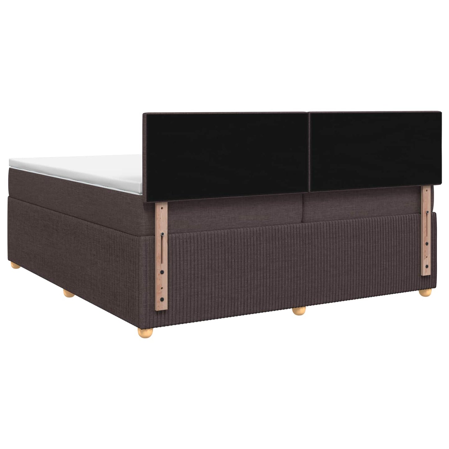 Postel Boxspring S Matrací Tmavě Hnědá 200 X 200 Cm Textil