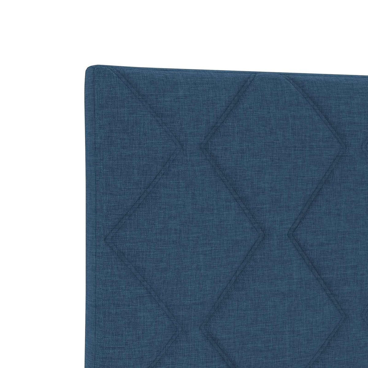 Postel Boxspring S Matrací S Čelo Modrá 200 X 200 Cm Textil