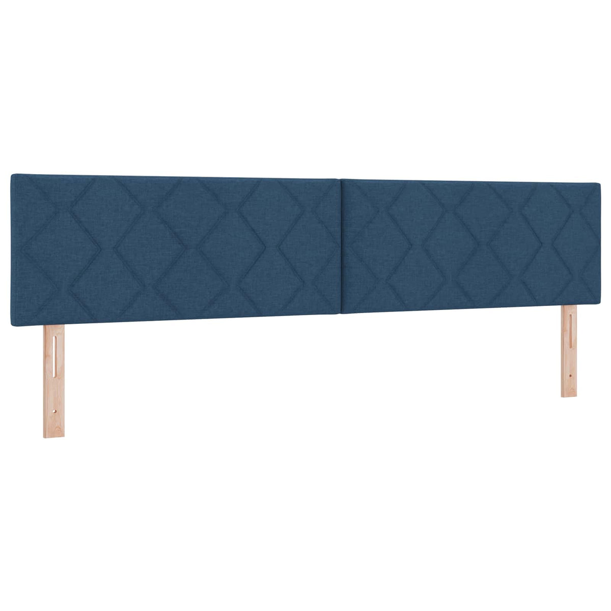 Postel Boxspring S Matrací S Čelo Modrá 200 X 200 Cm Textil