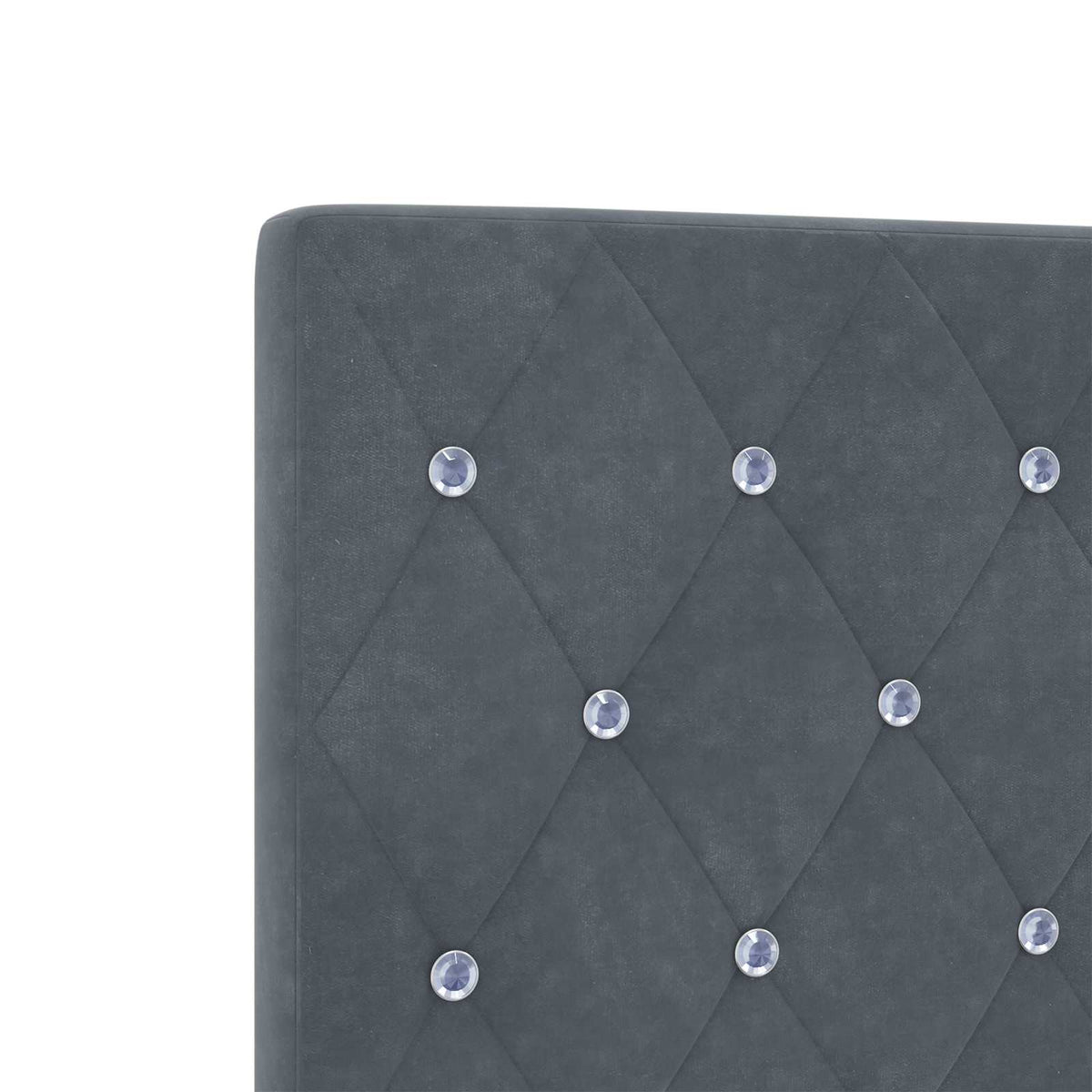 Postel Boxspring S Matrací S Čelo Tmavě Šedá 80 X 200 Cm Samet