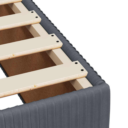 Postel Boxspring S Matrací S Čelo Tmavě Šedá 80 X 200 Cm Samet