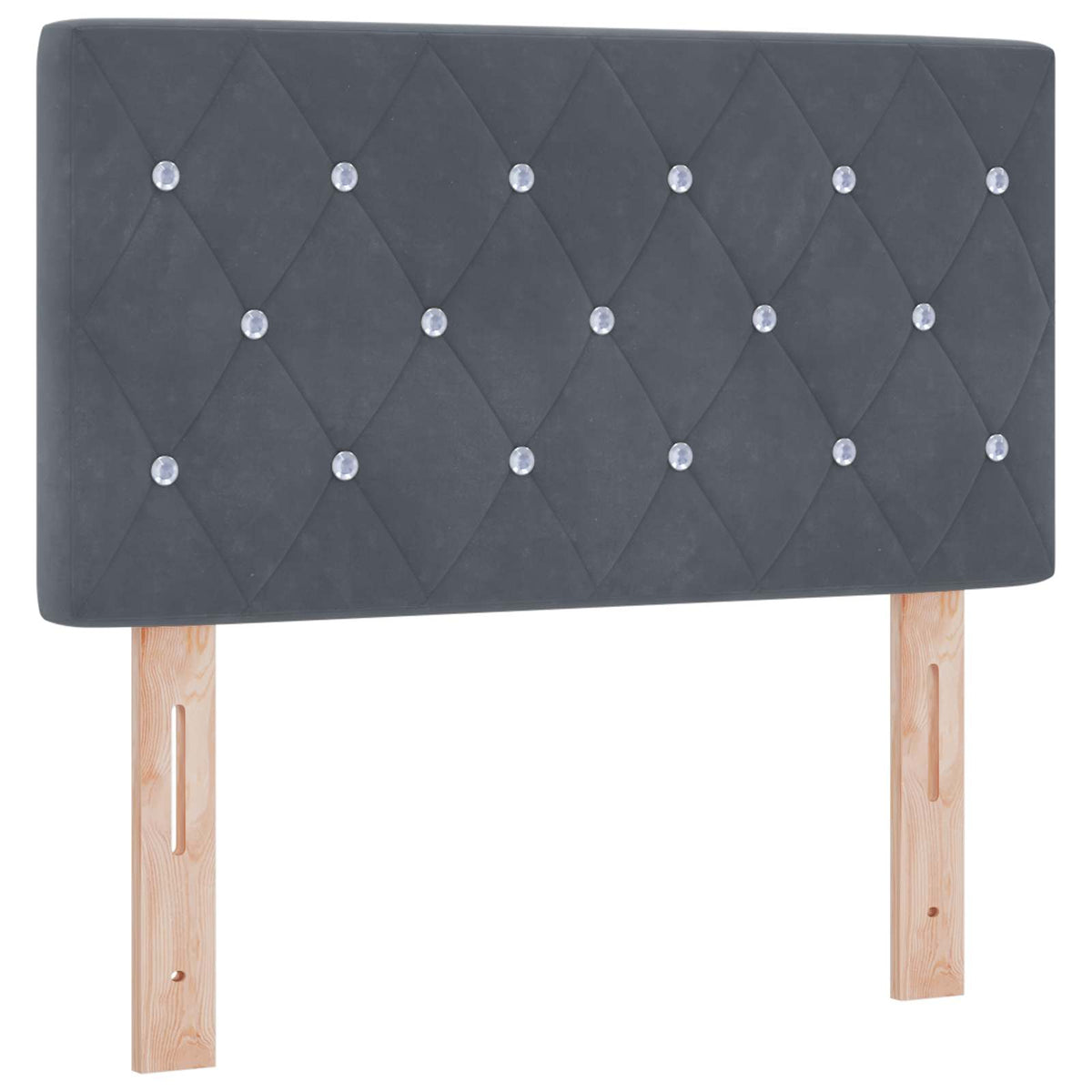Postel Boxspring S Matrací S Čelo Tmavě Šedá 80 X 200 Cm Samet