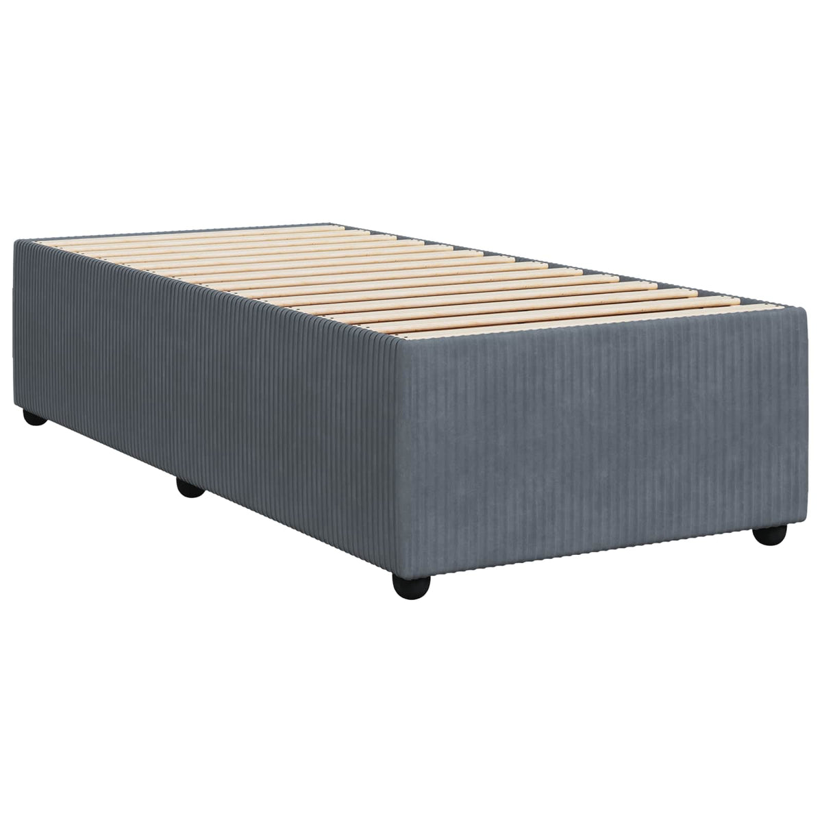 Postel Boxspring S Matrací S Čelo Tmavě Šedá 80 X 200 Cm Samet