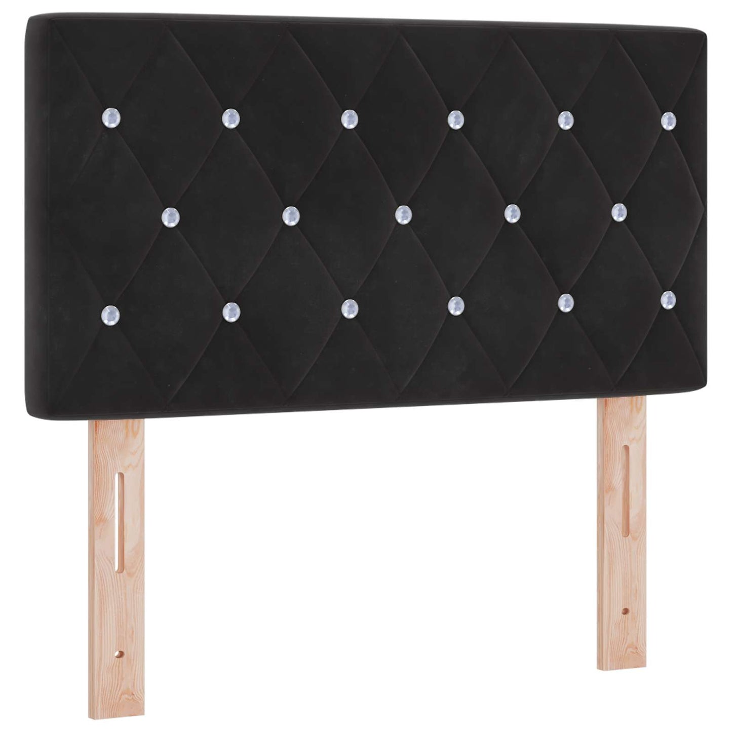 Postel Boxspring S Matrací S Čelo Černá 80 X 200 Cm Samet