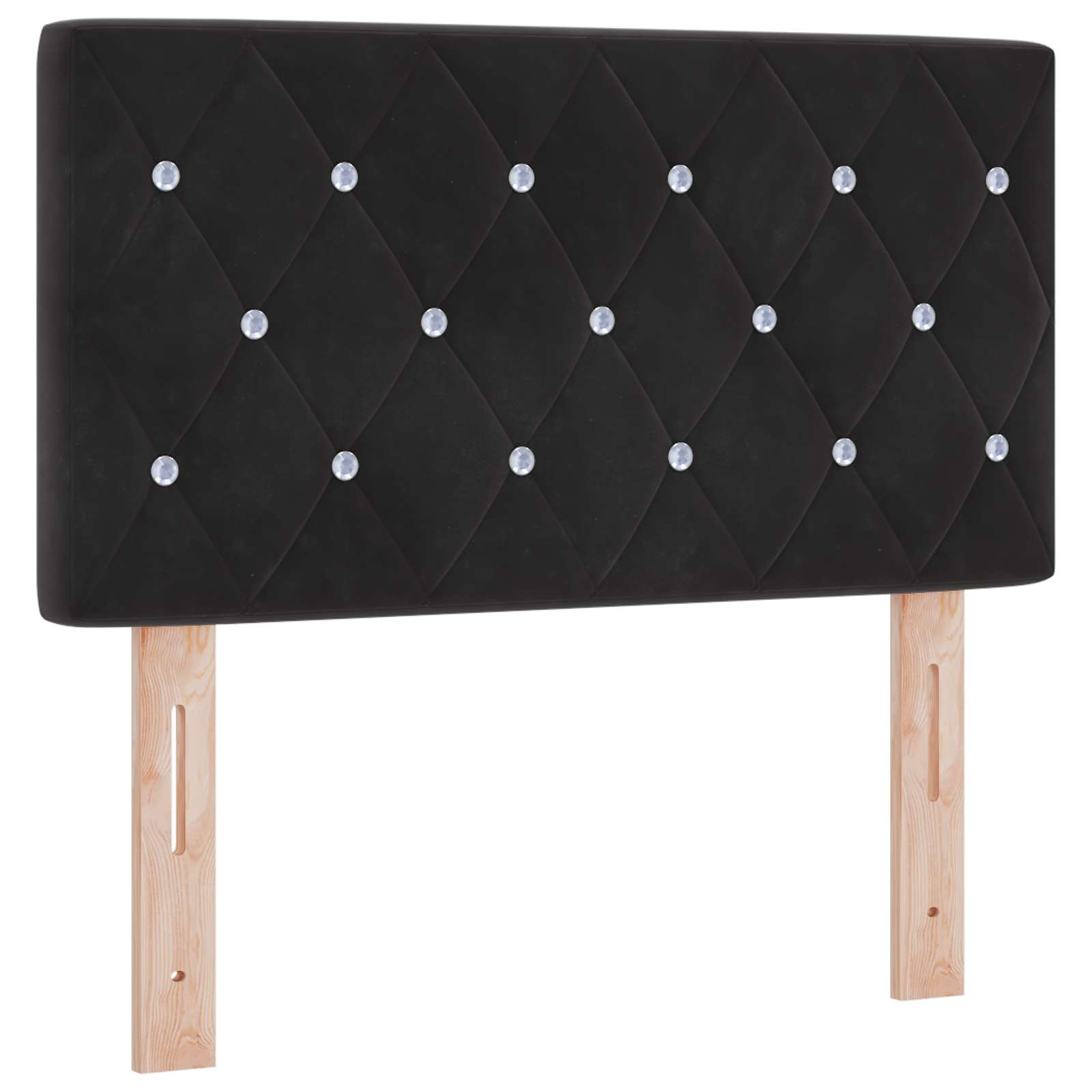 Postel Boxspring S Matrací S Čelo Černá 80 X 200 Cm Samet