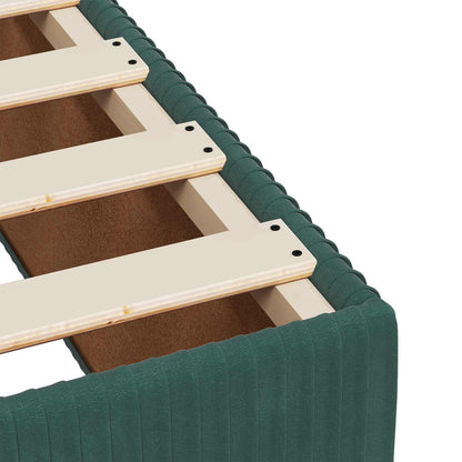 Postel Boxspring S Matrací Tmavě Zelená 80 X 200 Cm Samet