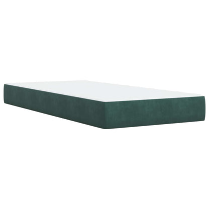 Postel Boxspring S Matrací Tmavě Zelená 80 X 200 Cm Samet