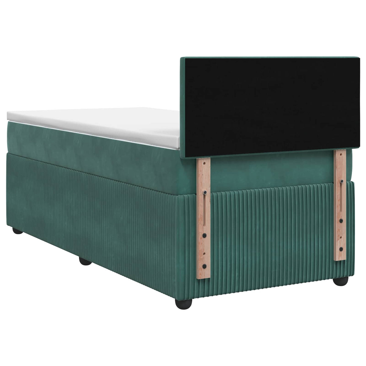 Postel Boxspring S Matrací Tmavě Zelená 80 X 200 Cm Samet