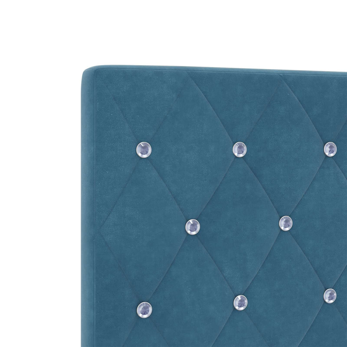 Postel Boxspring S Matrací S Čelo Tmavě Modrá 80 X 200 Cm Samet