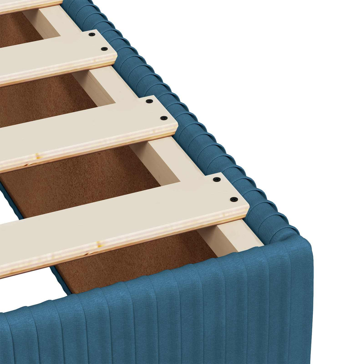 Postel Boxspring S Matrací S Čelo Tmavě Modrá 80 X 200 Cm Samet