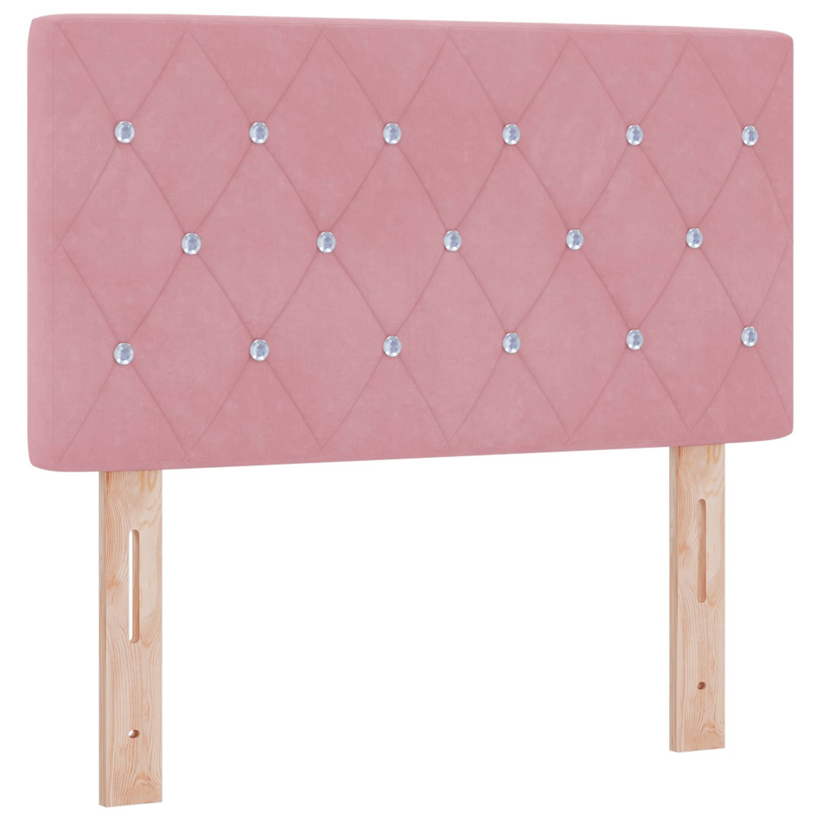 Postel Boxspring S Matrací S Čelo Růžová 80 X 200 Cm Samet