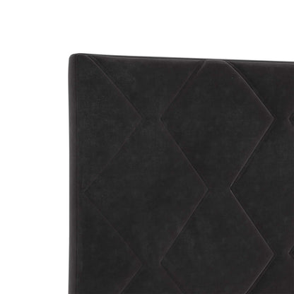 Postel Boxspring S Matrací S Čelo Černá 120 X 200 Cm Samet