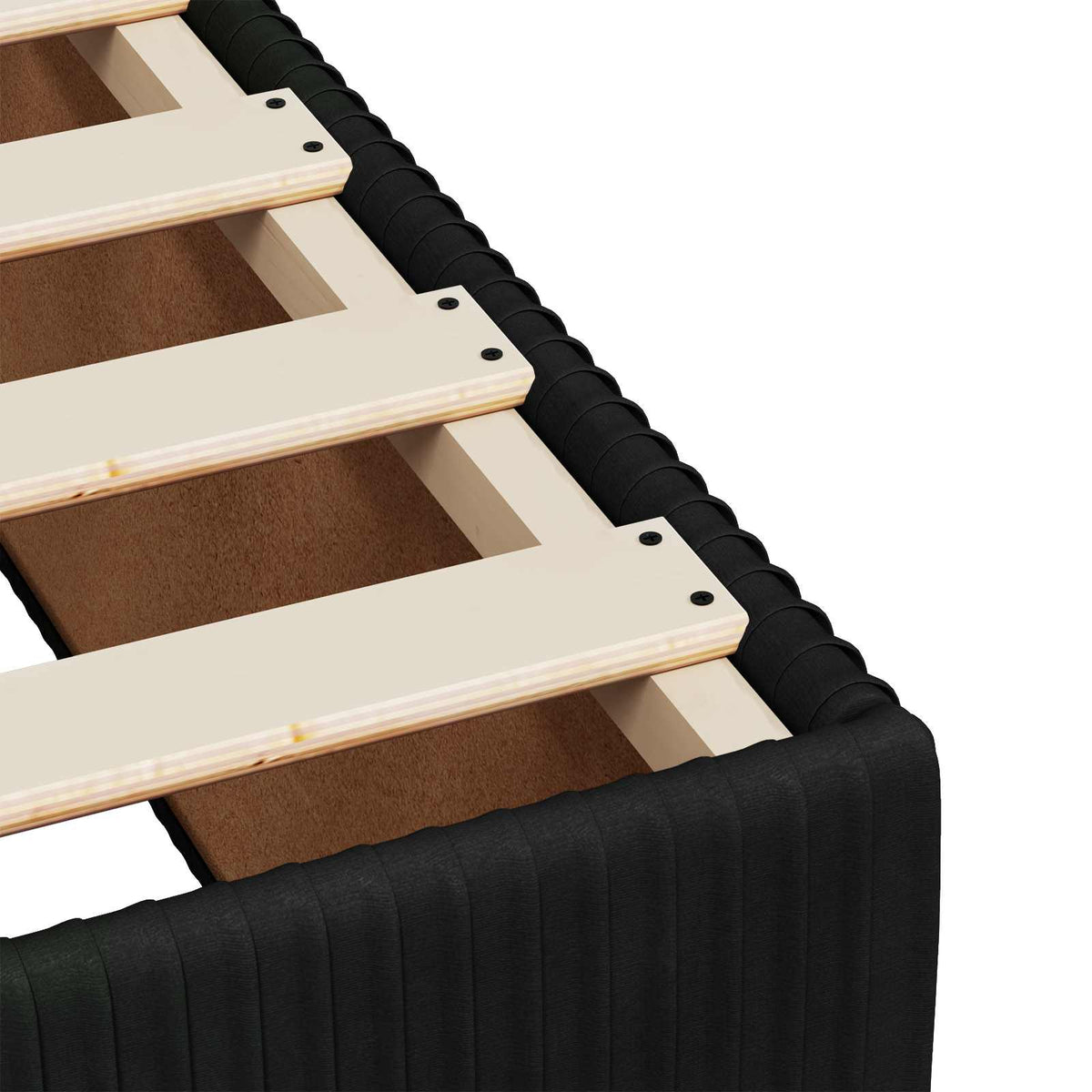 Postel Boxspring S Matrací S Čelo Černá 120 X 200 Cm Samet