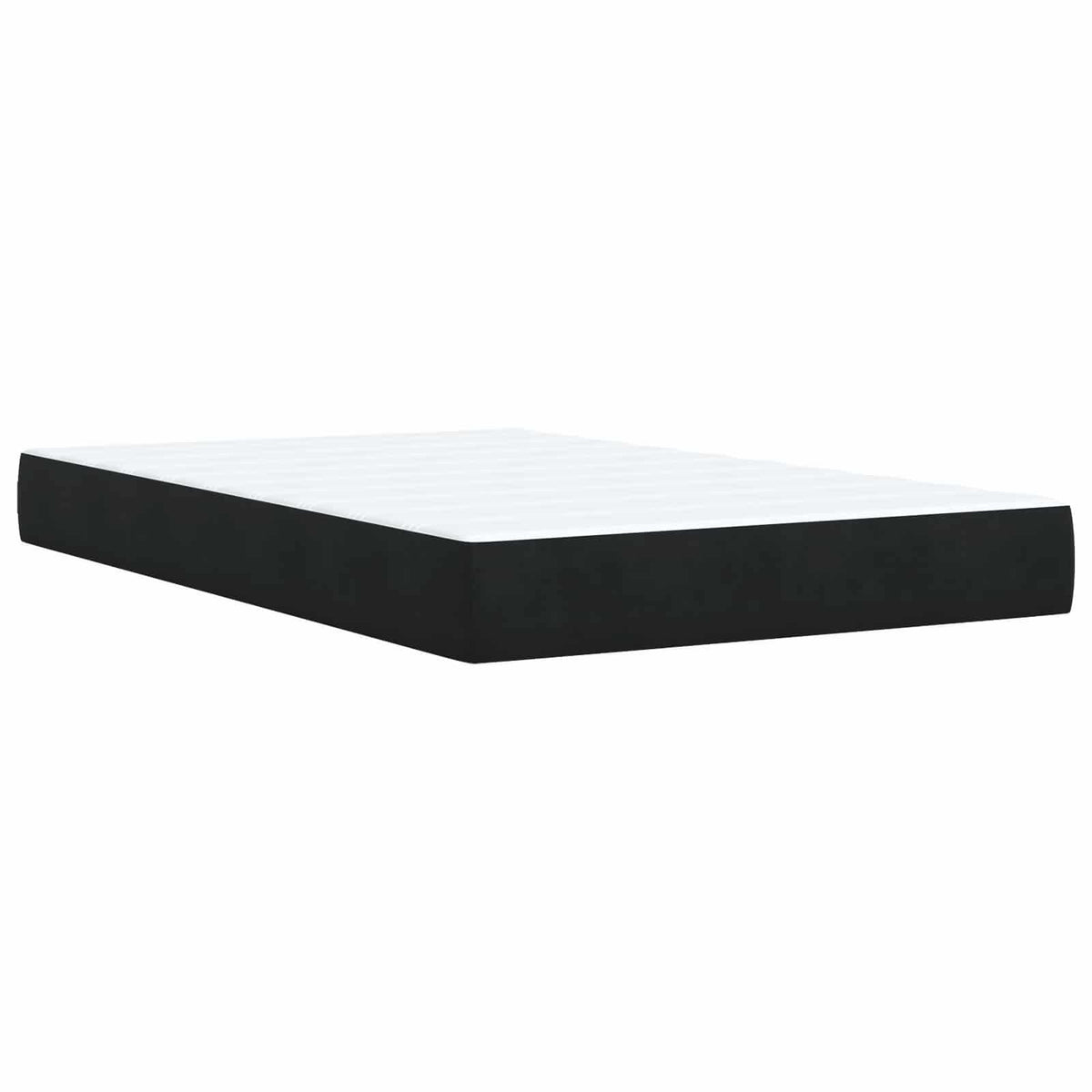 Postel Boxspring S Matrací S Čelo Černá 120 X 200 Cm Samet