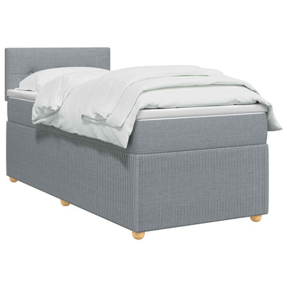 Postel Boxspring S Matrací 90 X 190 Cm Textil