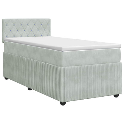 Postel Boxspring S Matrací S Čelo 90 X 190 Cm Samet