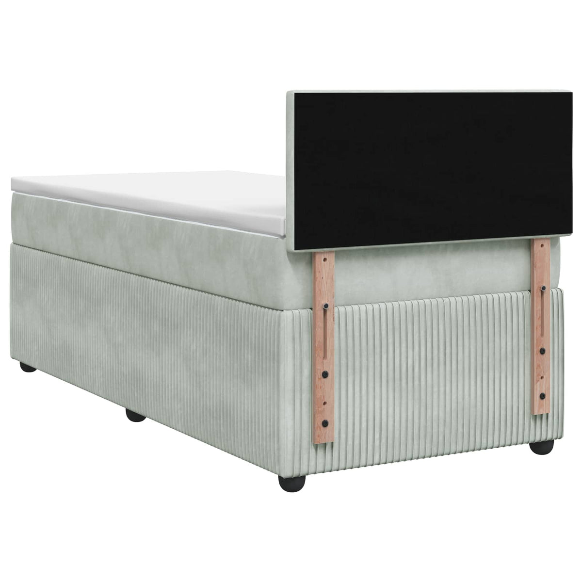 Postel Boxspring S Matrací S Čelo 90 X 190 Cm Samet