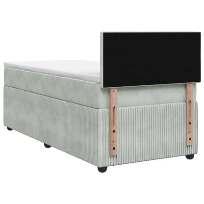 Postel Boxspring S Matrací S Čelo 90 X 190 Cm Samet