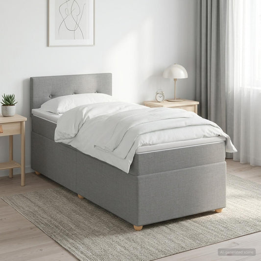 Box Spring Postel S Matrací A Led 90 X 190 Cm