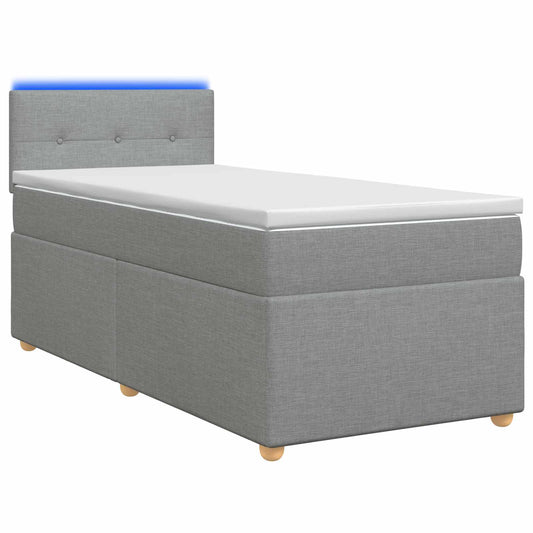 Box Spring Postel S Matrací A Led 90 X 190 Cm