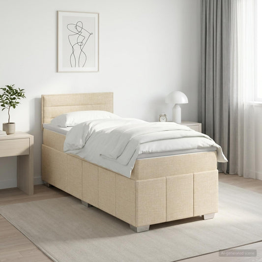 Postel Boxspring S Matrací S Čelo Textil