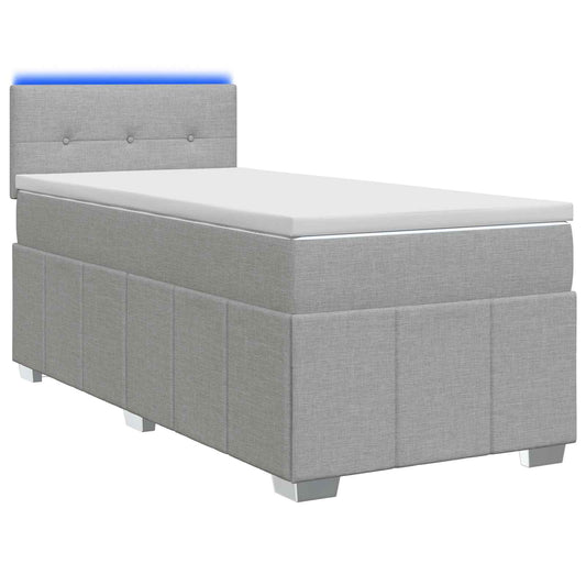 Box Spring Postel S Matrací A Led 90 X 190 Cm