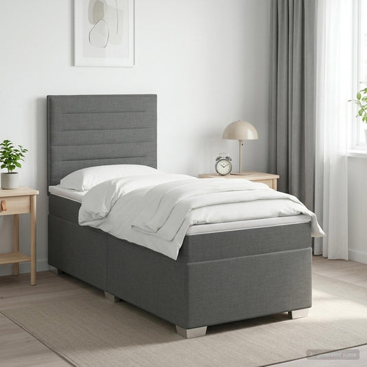 Postel Boxspring S Matrací S Čelo Textil